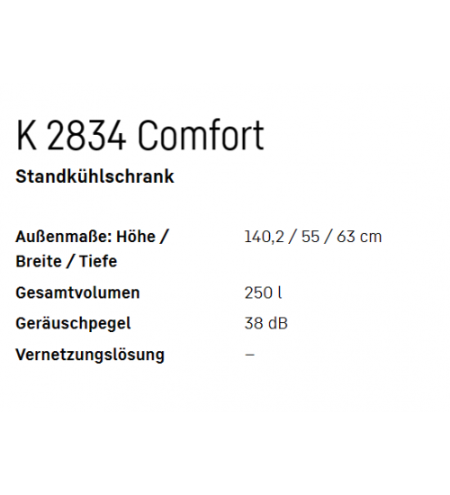 LIEBHERR利勃海尔K 2834 Comfort独立式冰箱